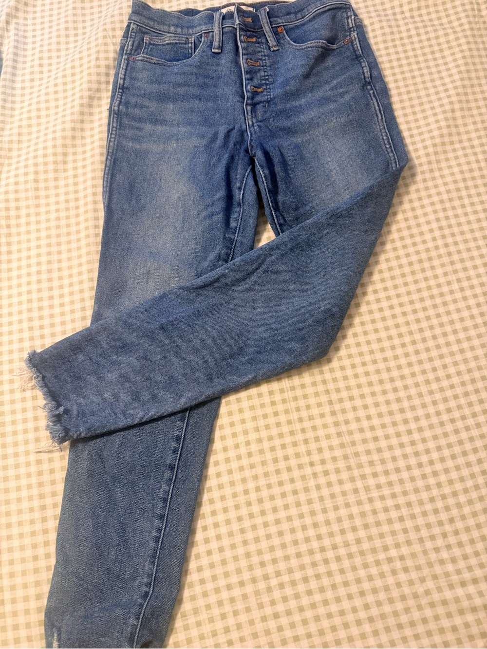 Madewell Women's Blue Button-Fly Jeans